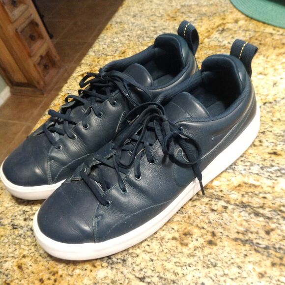 Nike Golf Course Classic Shoes Blue Leather Water Resistant 905232-400 Sz US 12 main image 12